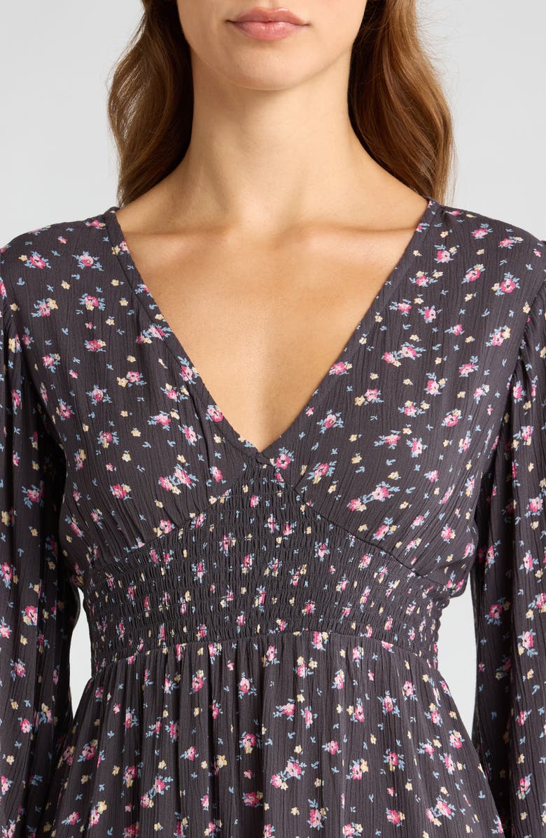 Billabong In Ur Dreams Long Sleeve Smocked Waist Minidress | Nordstromrack Billabong In Ur Dreams Long Sleeve Smocked Waist Minidress | Nordstromrack