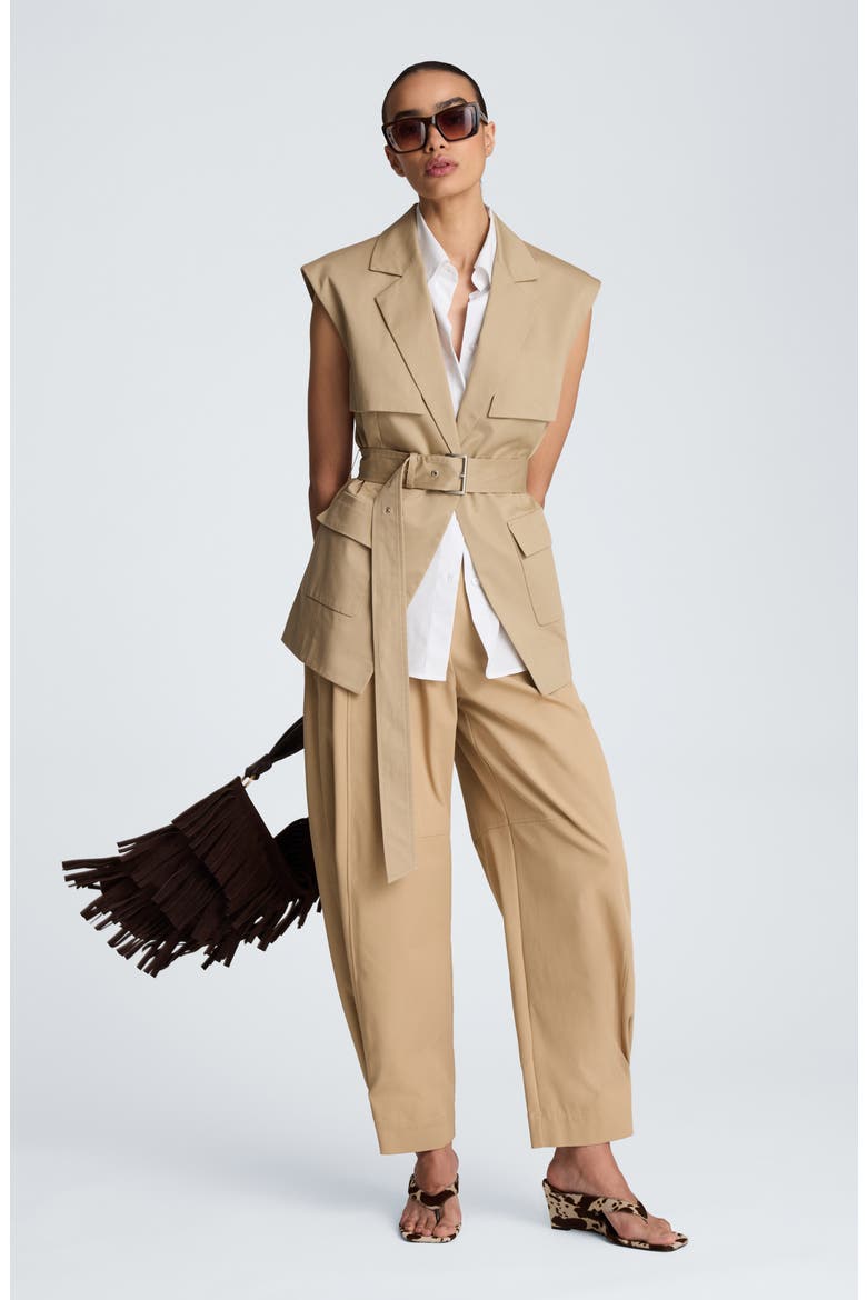 Belted Vest with Storm Flaps, Alternate, color, FARRO