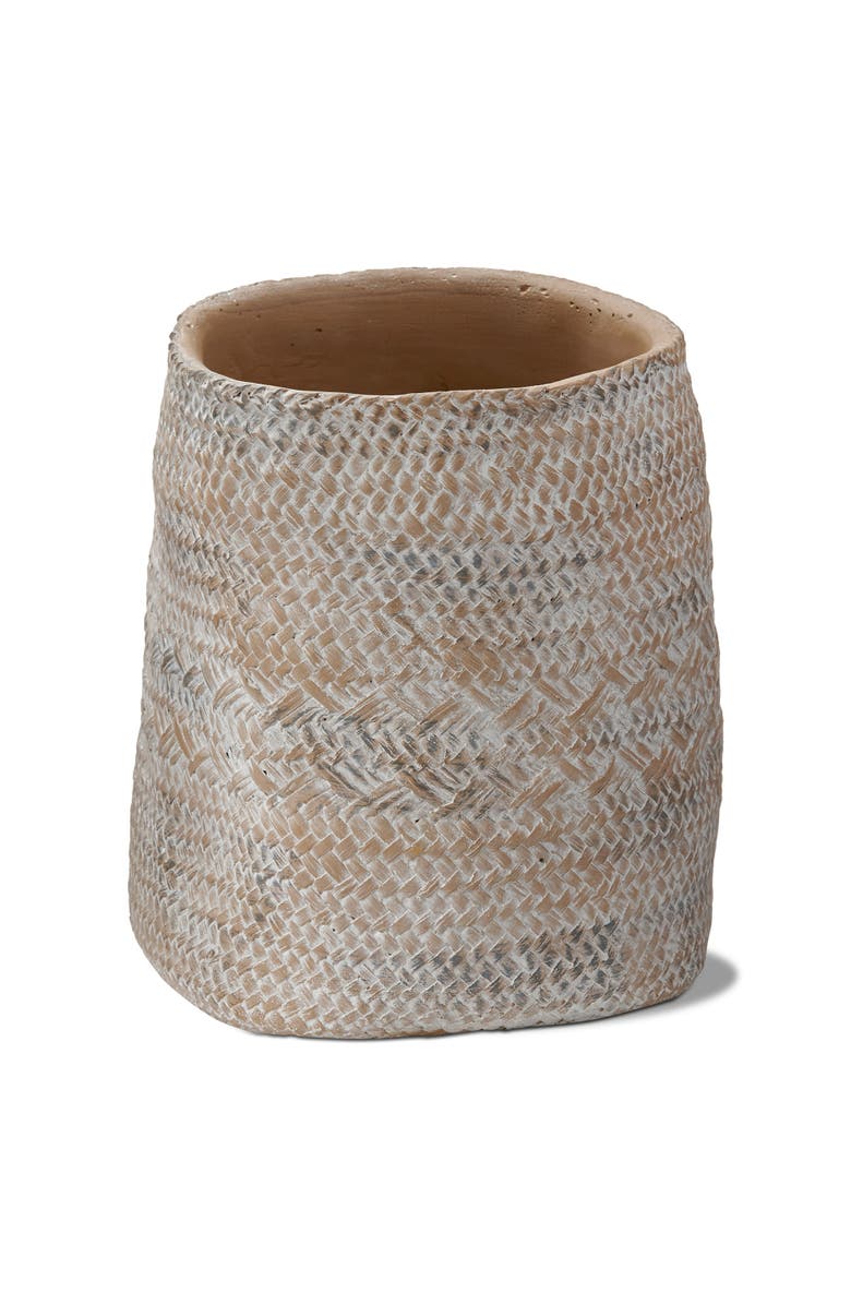 tag Maya Cement Basket Planter for 6 Inch Drop In Plants, Main, color, Beige