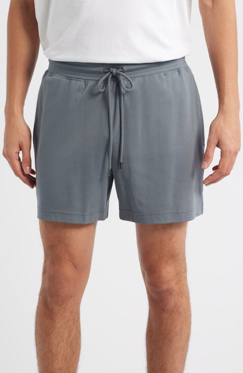 Stretch Cotton & Modal Blend Drawstring Pajama Shorts