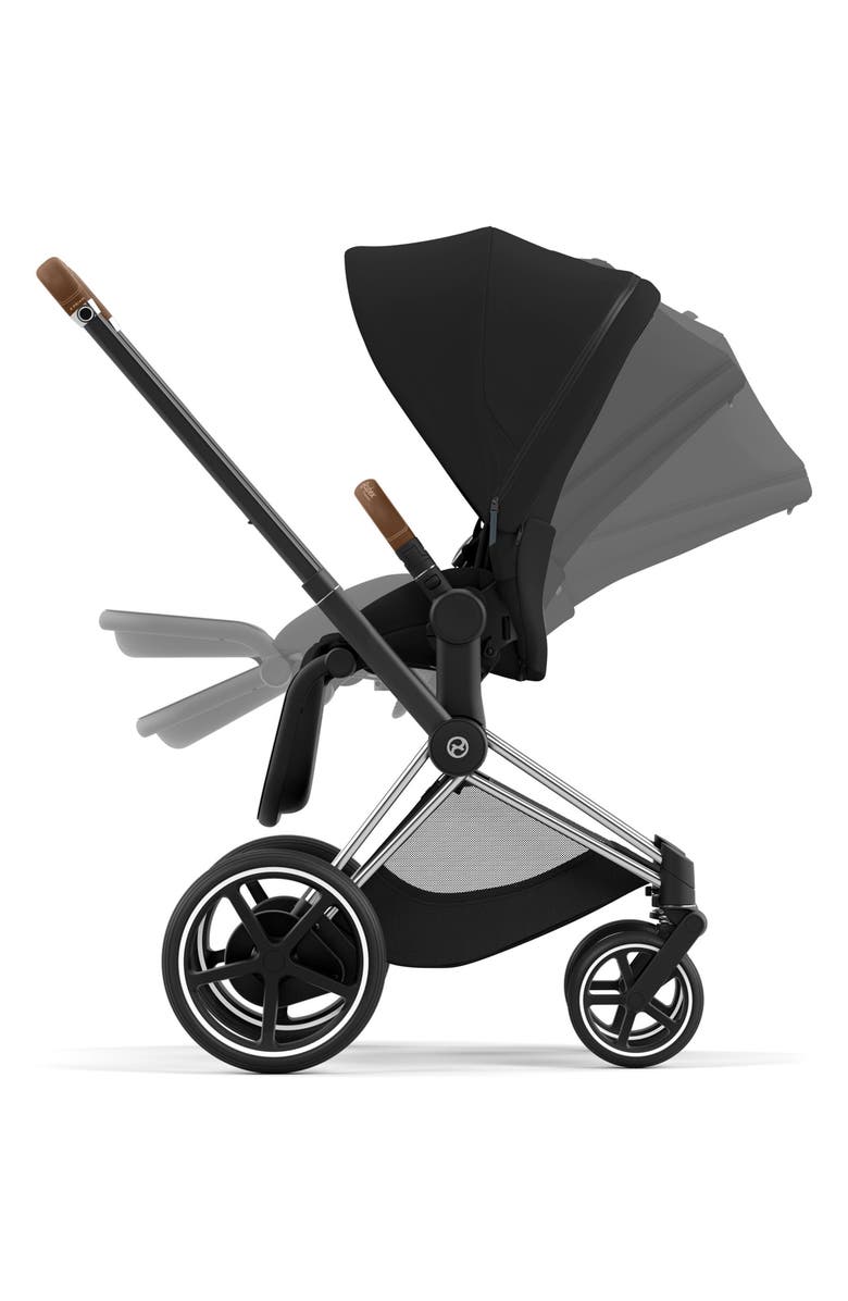CYBEX e-PRIAM 2 Electronic Smart Stroller with Chrome/Brown Frame, Alternate, color, 