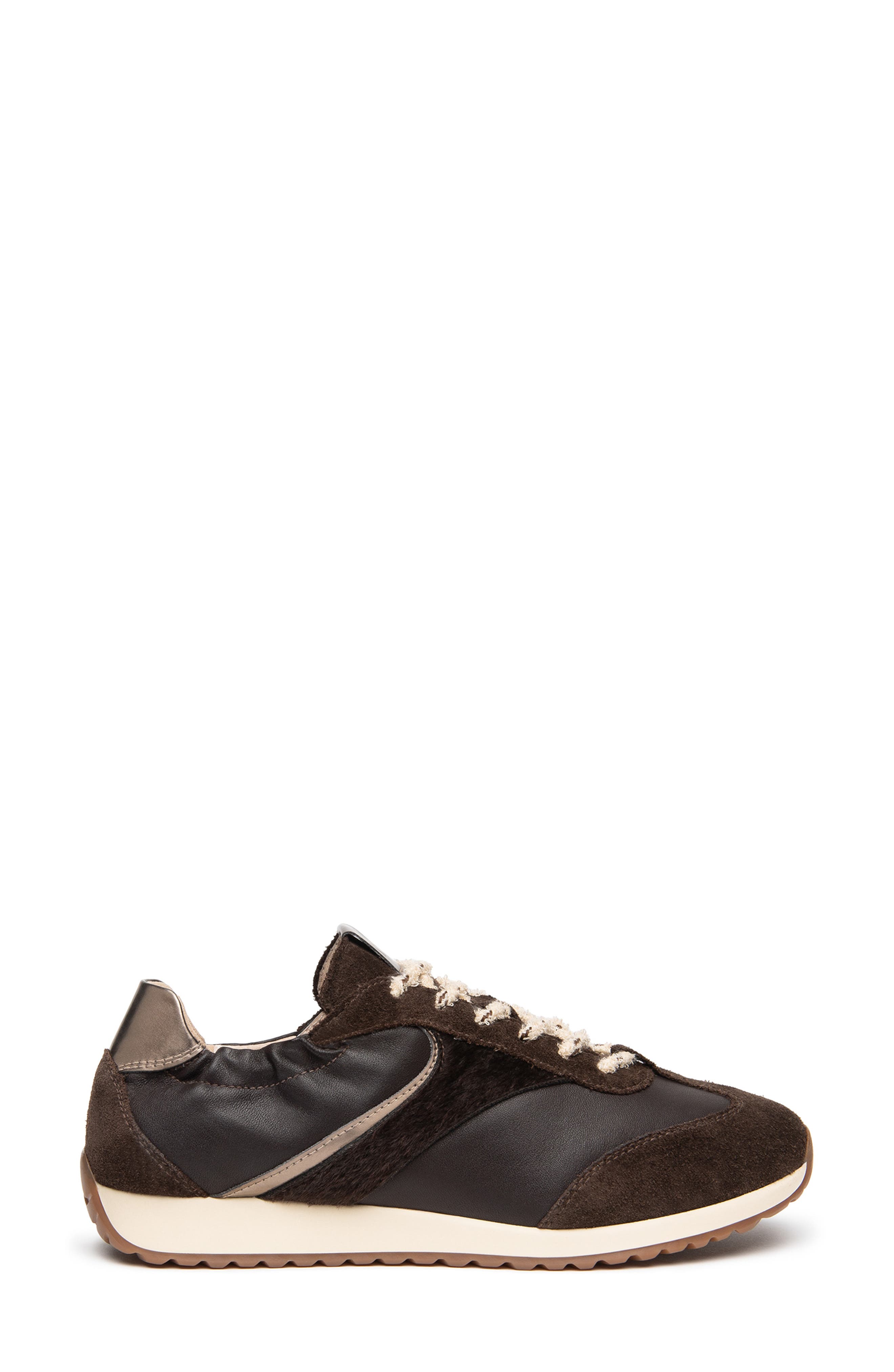 Leather Low Top Sneaker, Alternate, color, CHOCOLATE