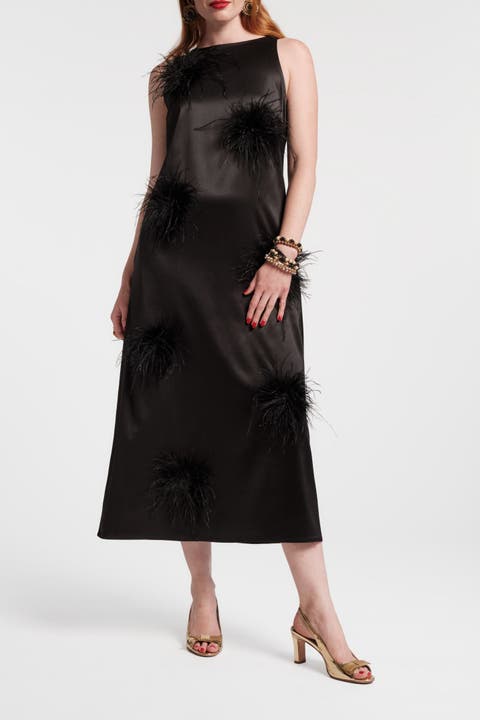 Francesca Maxi Dress w/Flowers Floral Satin Poly Satin