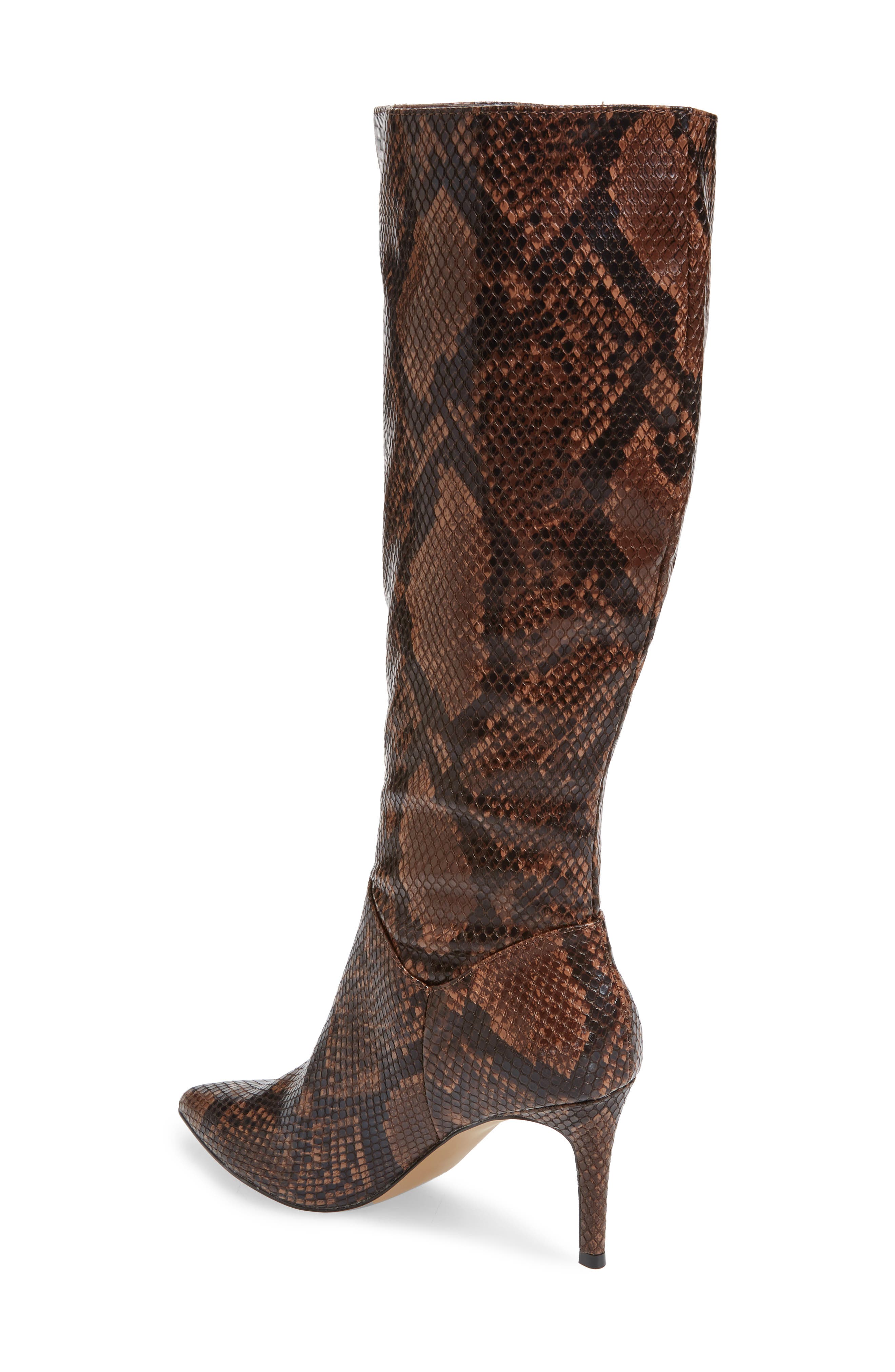 Kinga Knee High Boot, Alternate, color, BROWN SNAKE PRINT
