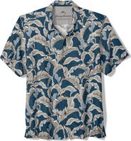 Tommy Bahama Midnight Palms Floral Silk Camp Shirt