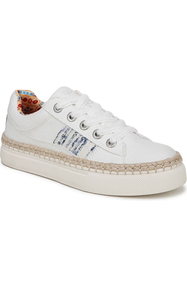 Blowfish Malibu Northshore Espadrille Trim Sneaker, Main, color, White Multi Twill Fabric