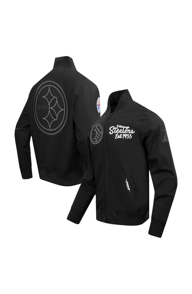 PRO STANDARD Men's Pro Standard Black Pittsburgh Steelers Paint The City Twill Full-Zip Jacket, Main, color, Black