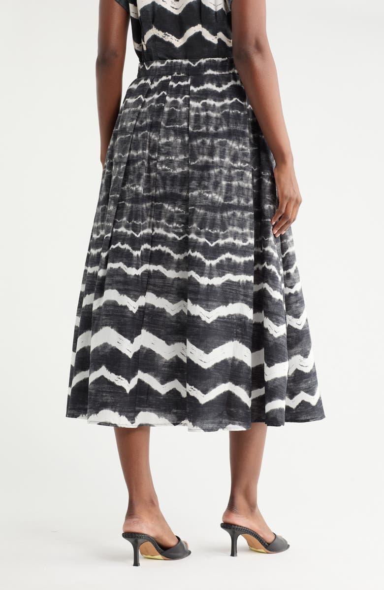 DKNY SPORTSWEAR Voile Midi Skirt, Alternate, color, Wavy Tie