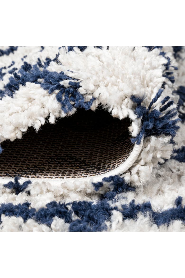 Algaida Moroccan Diamond Shag Area Rug, Alternate, color, Beige/Navy