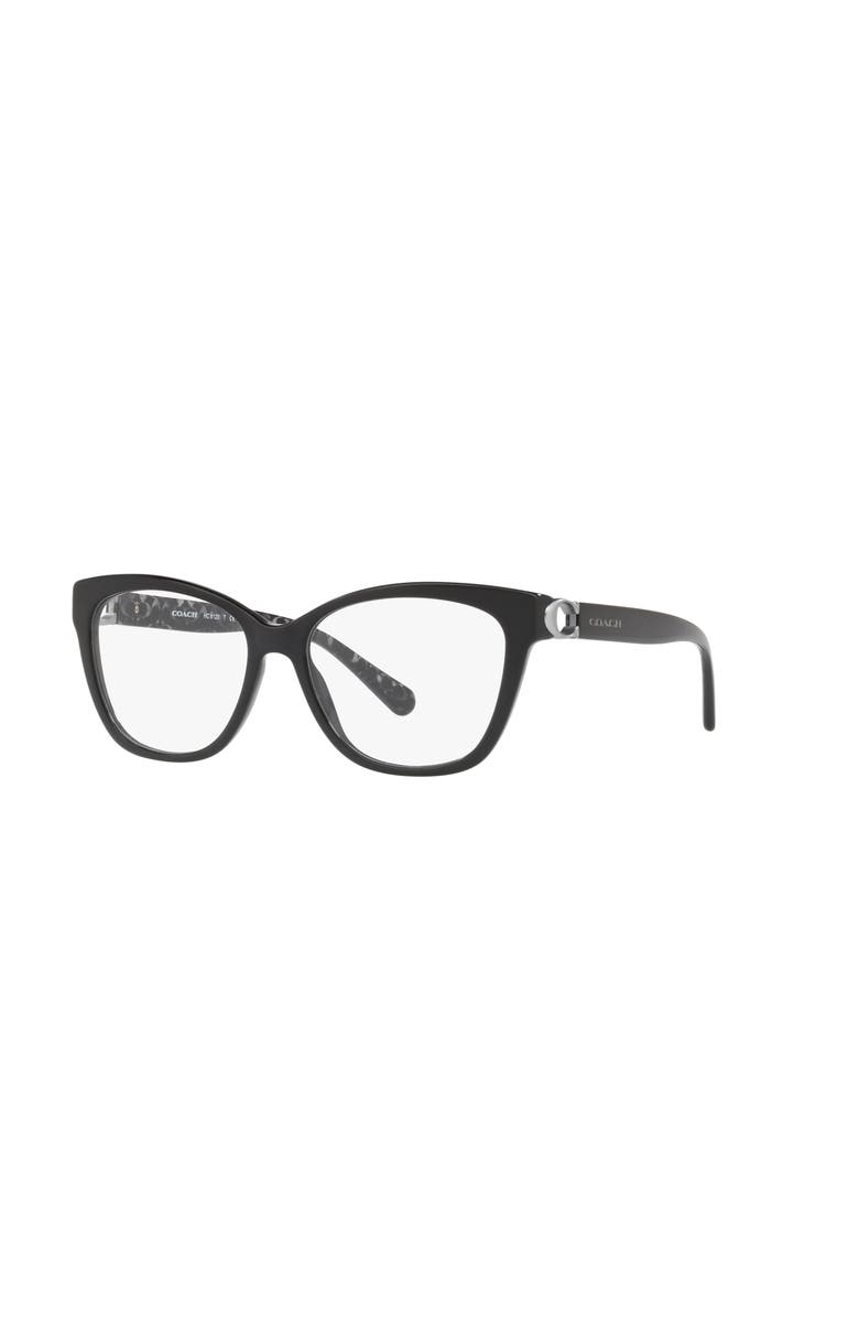 COACH 54mm Square optical glasses, Main, color, Black