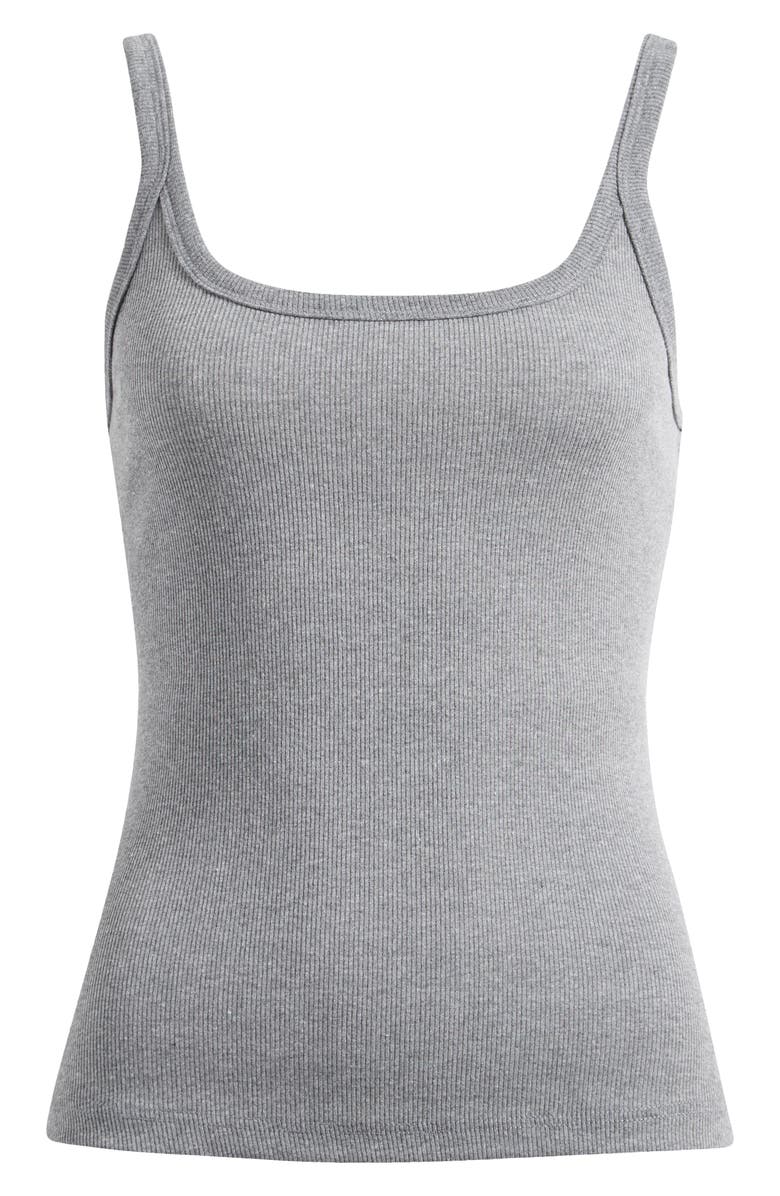 Topshop Rib Camisole, Alternate, color, Charcoal