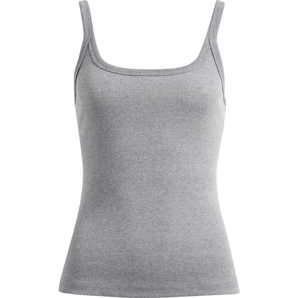 Topshop Rib Camisole In Gray