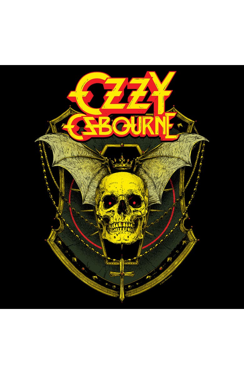 Ozzy Osbourne Men's Ozzy Osbourne Skull & Shield Logo Graphic T-Shirt, Alternate, color, Black