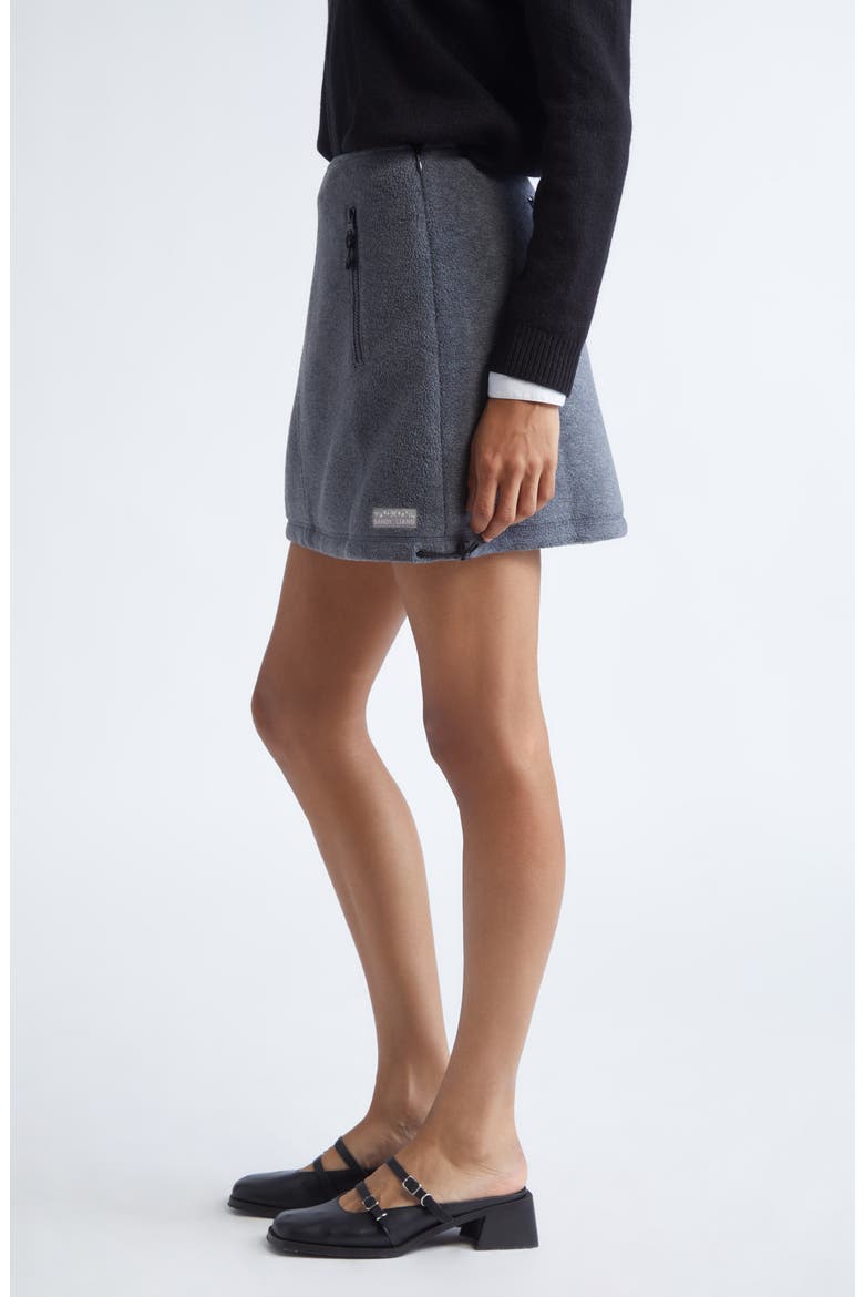 Polar Fleece Miniskirt, Alternate, color, GREY