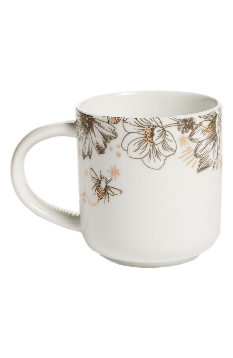 NORDSTROM AT HOME Floral Monogram Mug, Alternate, color,