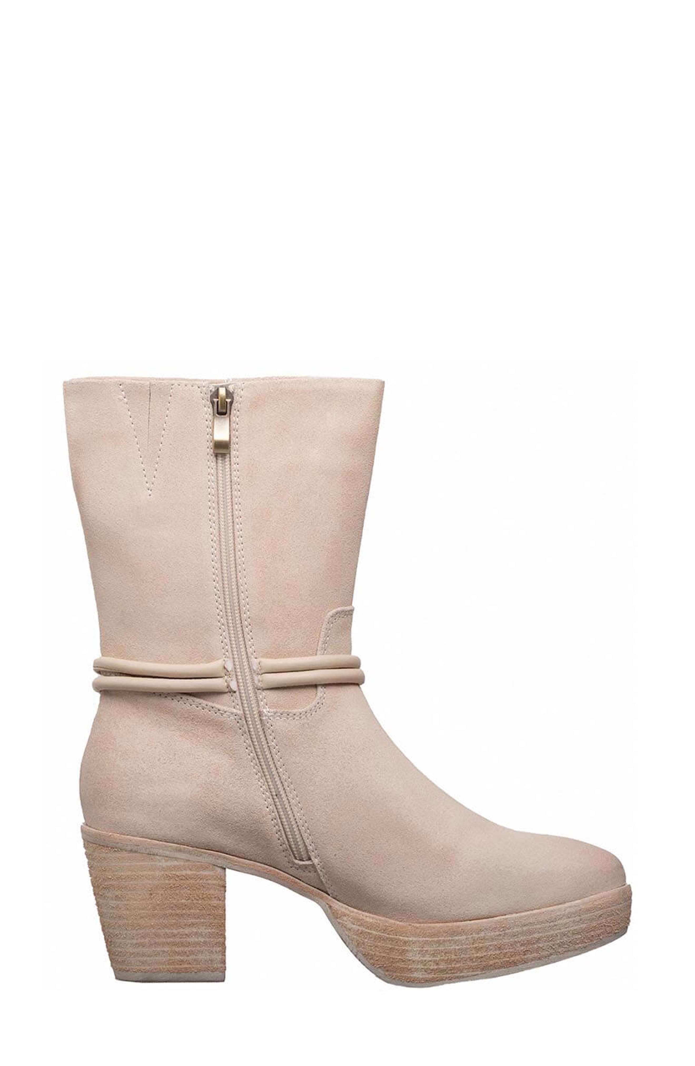 Eden Block Heel Platform Boot, Alternate, color, CREAM