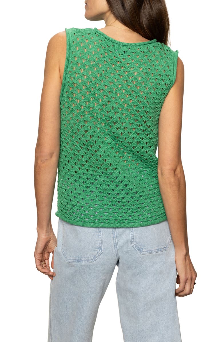 Sanctuary Open Stitch Sleeveless Cotton Sweater, Alternate, color,