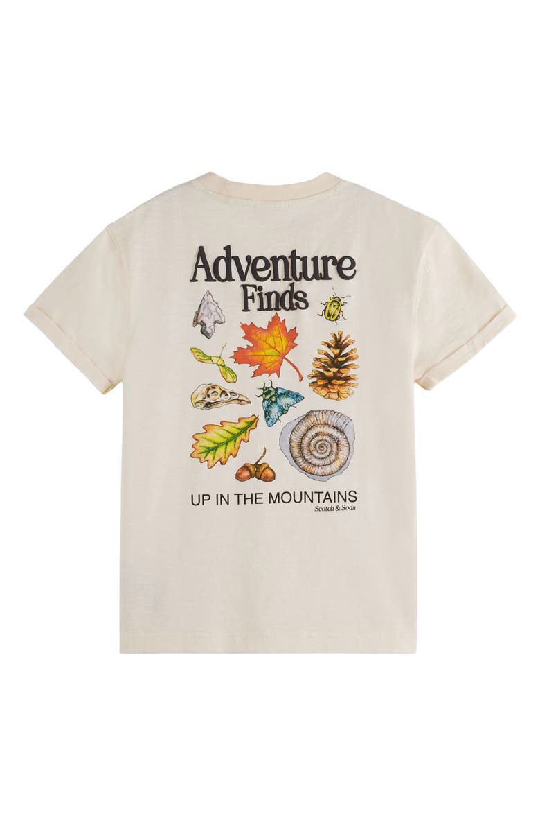 Scotch & Soda Kids' Adventue Finds Cotton Graphic T-Shirt, Alternate, color, Eggnog