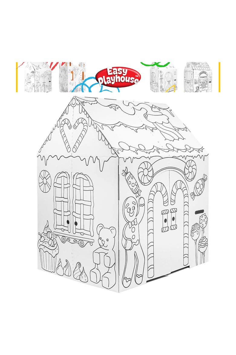 Gingerbread House Kids Art & Craft, Alternate, color, Multicolored