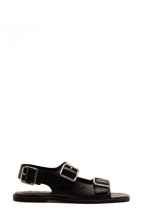 Off The Hook London Baker Buckle Sandal In Black