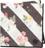 CLIFTON WILSON Print Linen Pocket Square
