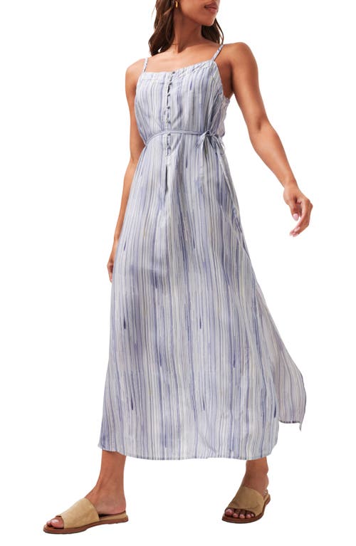 Travismathew Savanna Stripe Sleeveless Maxi Dress In Indigo Multi