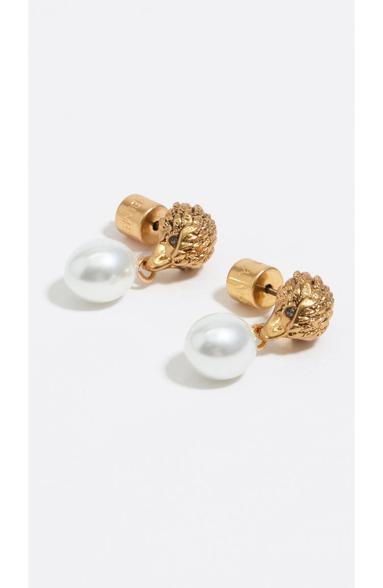 Bimba y Lola Pearl Eagle Earrings, Alternate, color, Pearl