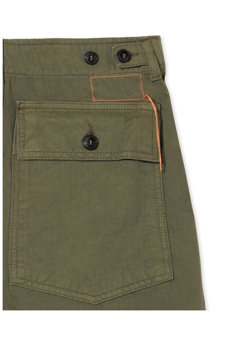 Herringbone Fatigue Trousers, Alternate, color, Green