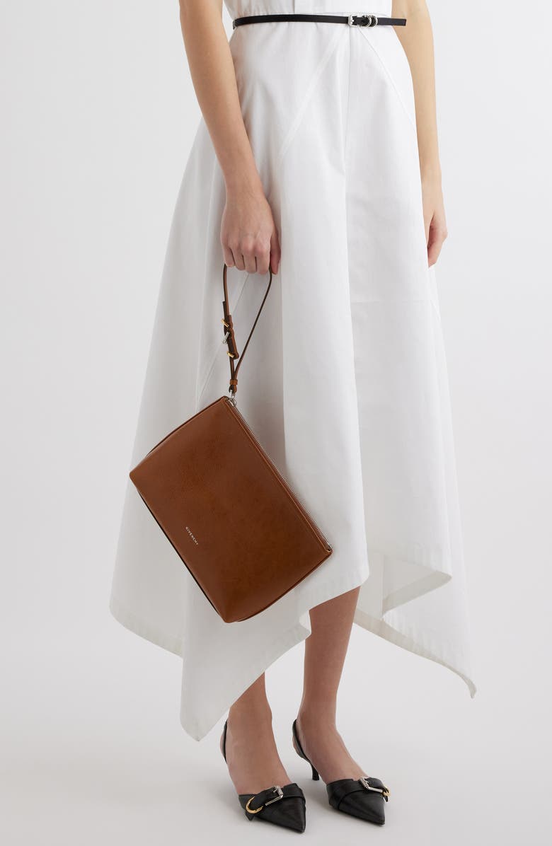 Givenchy Voyou Leather Zip Pouch, Alternate, color,