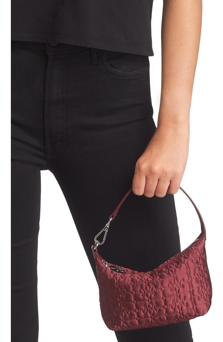 Ganni Small Butterfly Recycled Polyester Convertible Shoulder Bag, Alternate, color,