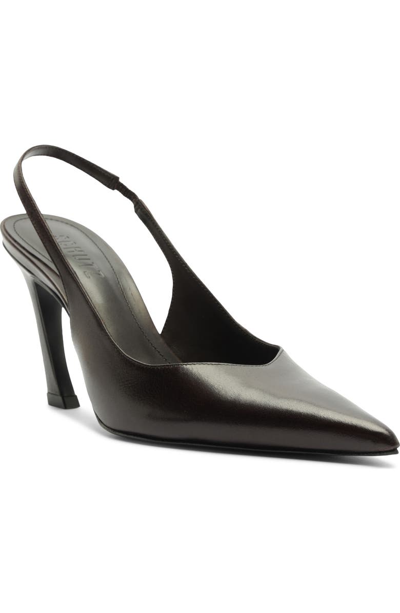 Schutz Lexi Slingback Pointed Toe Pump, Main, color, Dark Brown