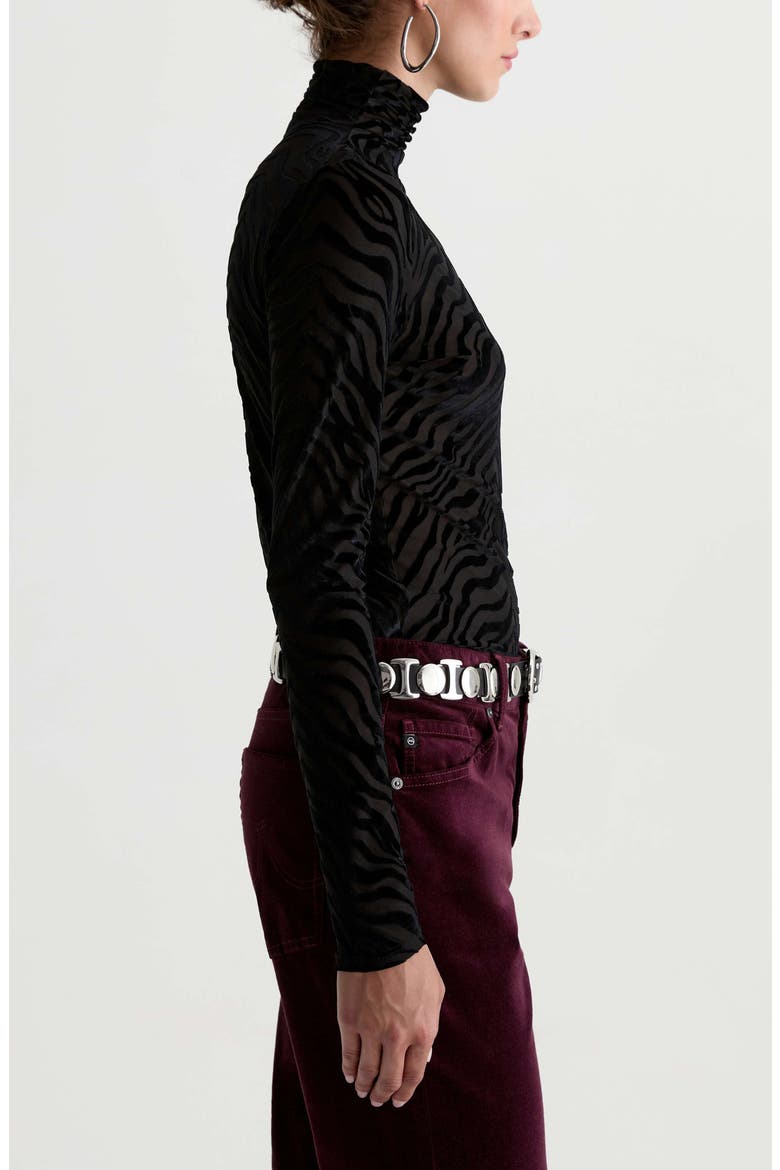 Chels Turtleneck Top, Alternate, color, WILD LINES