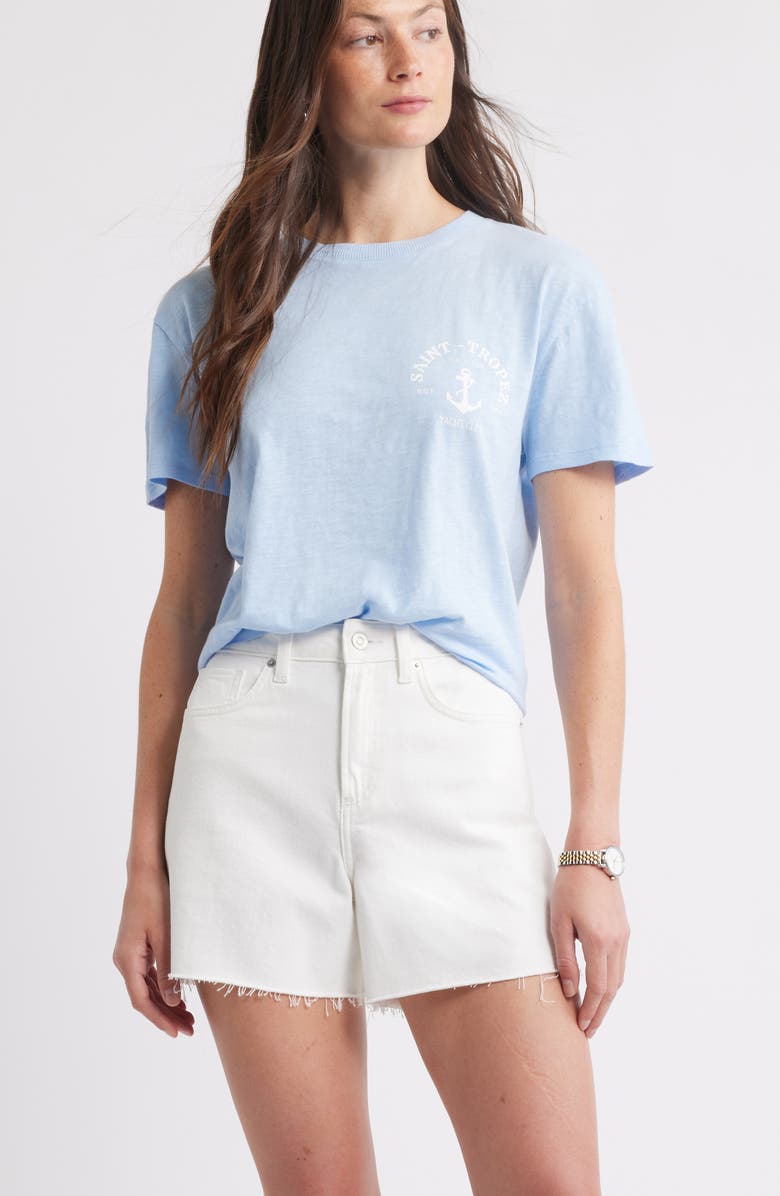 Caslon<sup>®</sup> St Tropez Cotton Graphic T-Shirt, Main, color, Blue Windsurfer