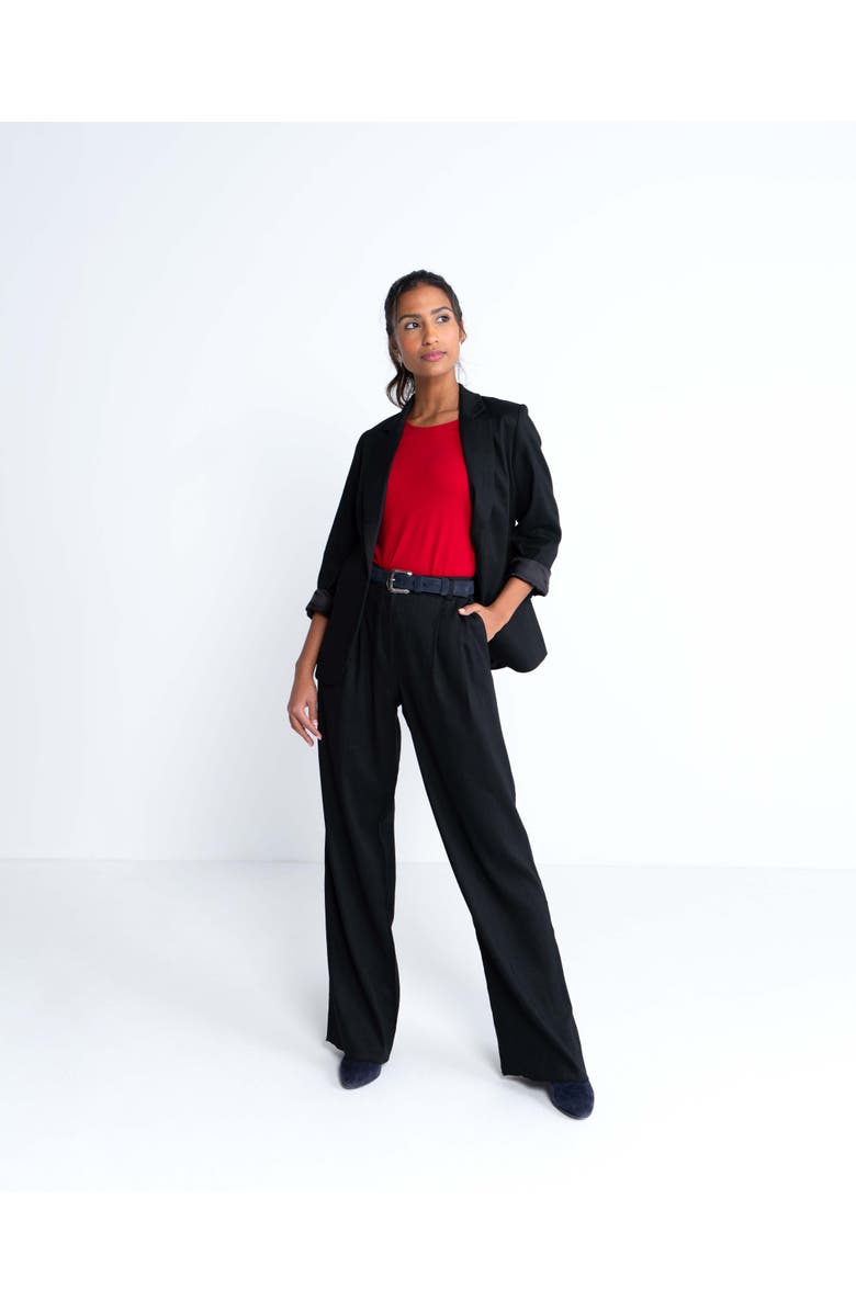 Kettlewell Iona Linen Blazer, Alternate, color, Black