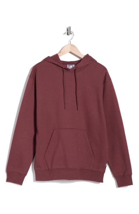 Relaxed Cotton Blend Fleece Hoodie