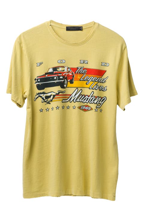 Mustang the Legend Cotton Graphic T-Shirt