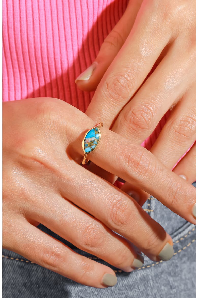 Marquis Stone Ring, Alternate, color, BLUE BROWN