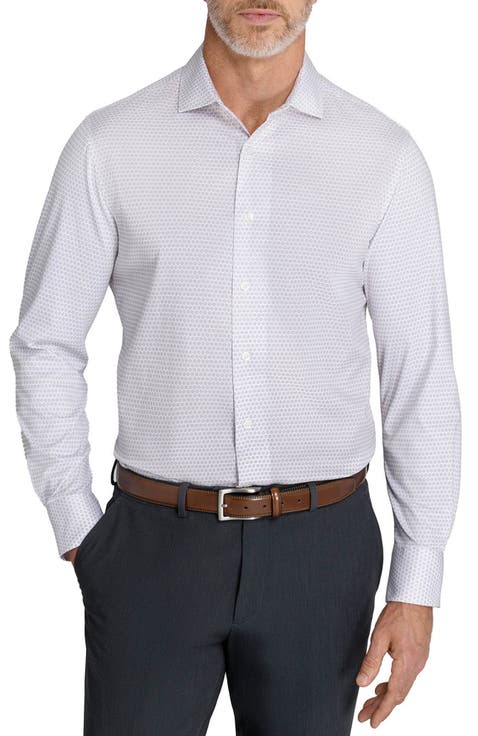 Slim Fit Floral Dot Reworked Cotton Dress Shirt