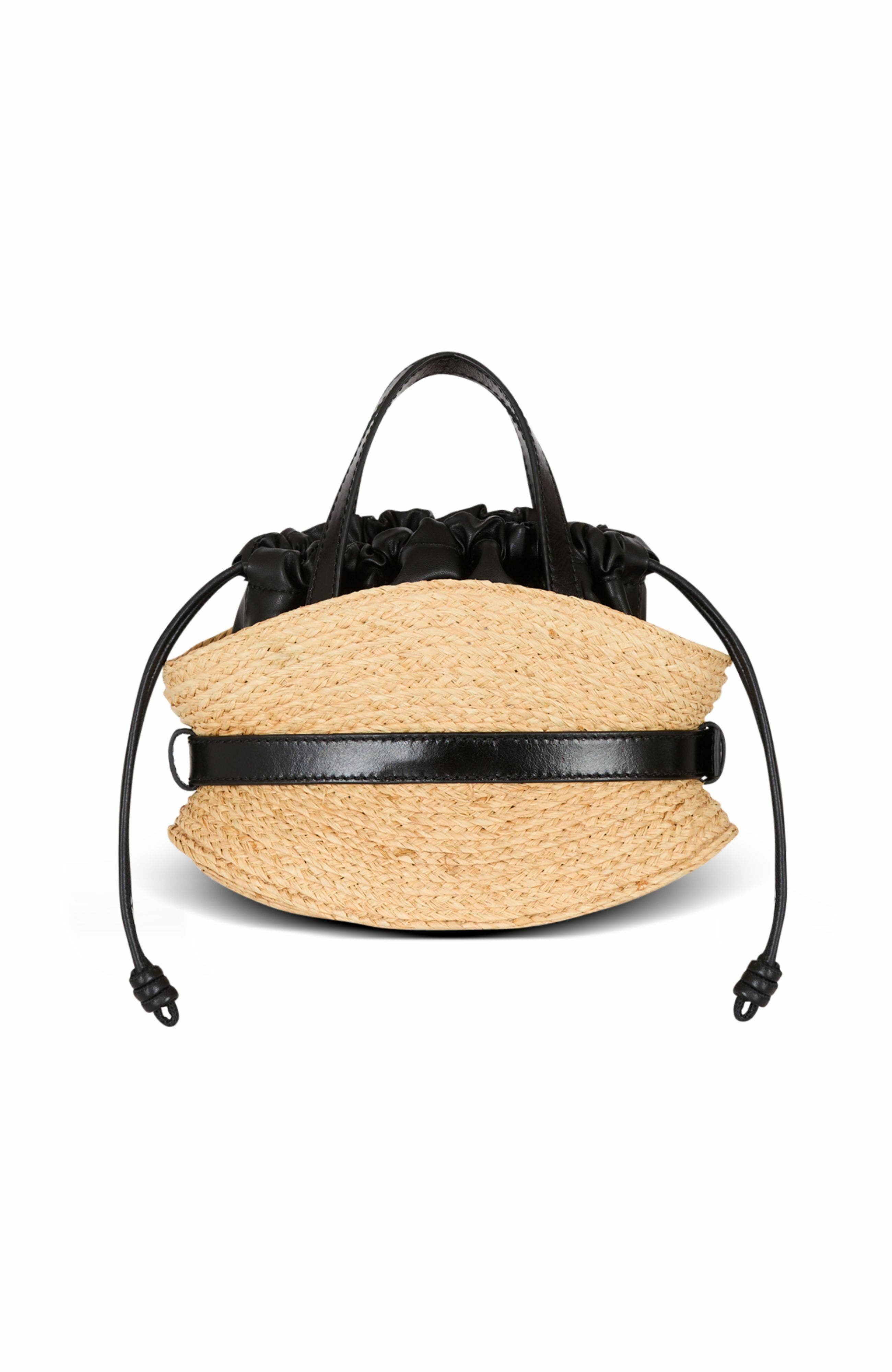 Shuffle Mini Bag In Raffia, Alternate, color, Brown
