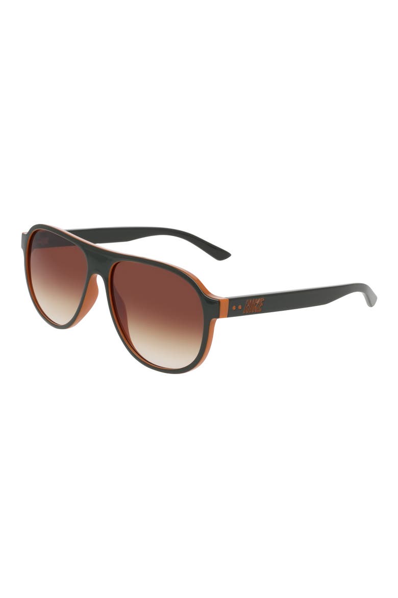Vintage Icon 59mm Aviator Sunglasses, Alternate, color, SEQUOIA / BROWN GRADIENT