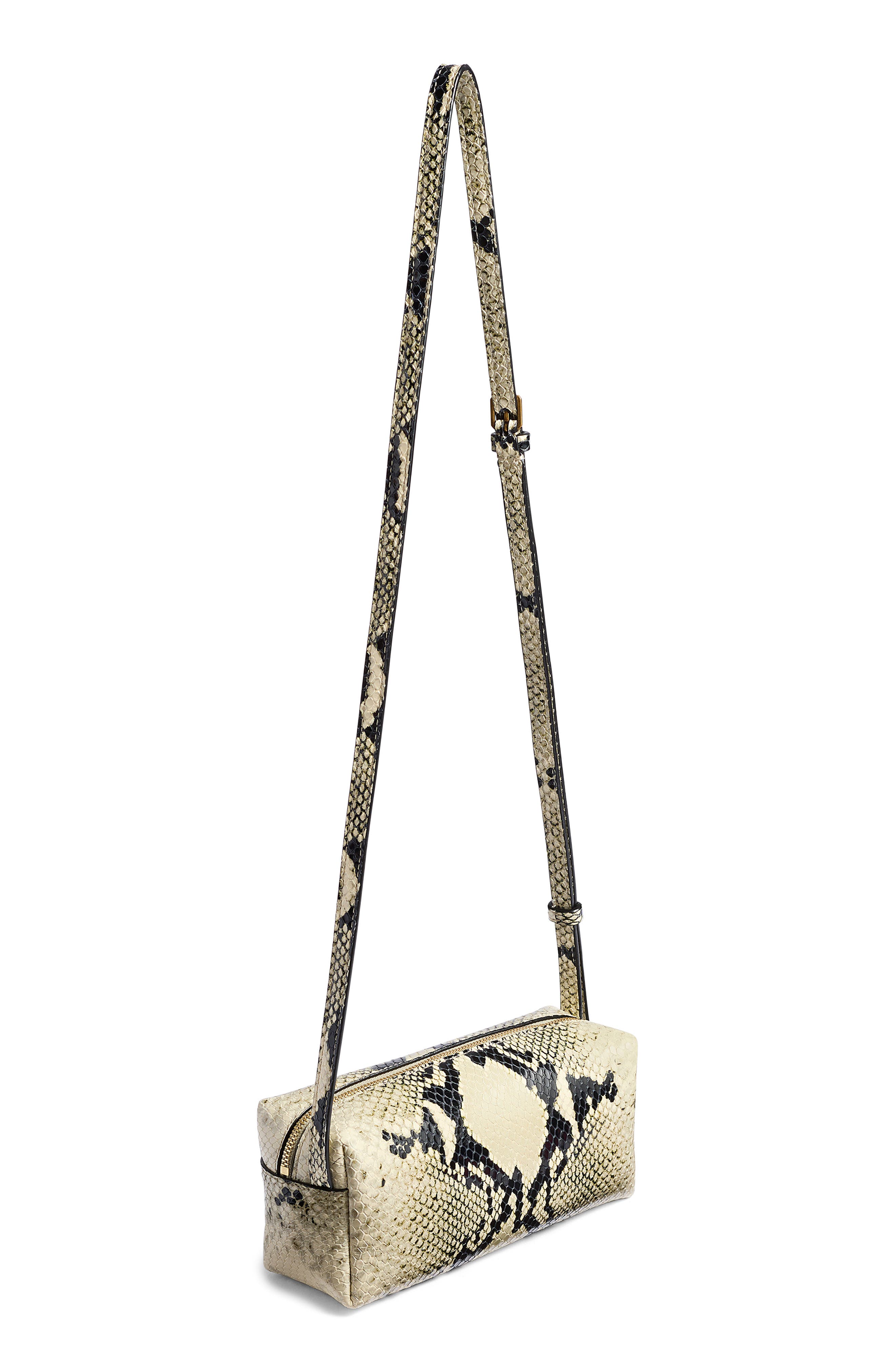 Khaite Mini Kye Snakeskin Embossed Leather Crossbody Bag, Alternate, color, Natural 121