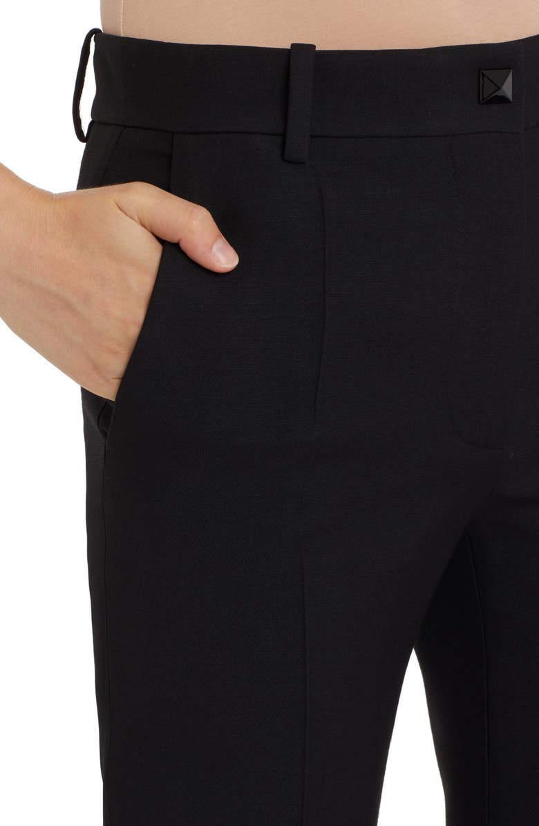 Valentino Garavani Flare Crepe Couture Pants, Alternate, color,