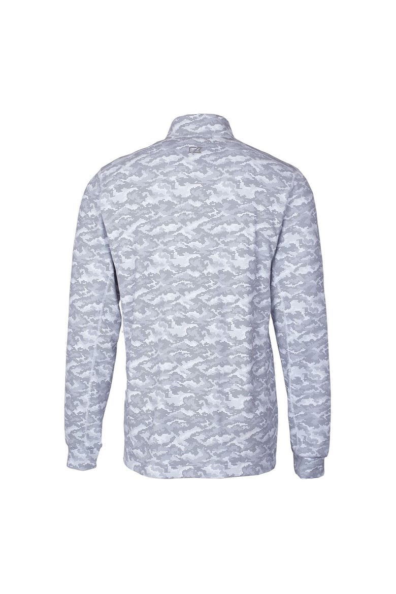 Men's Cutter & Buck Charcoal Denver Broncos Throwback Logo Big & Tall Traverse Camo Print Stretch Quarter-Zip Pullover Top, Alternate, color, Charcoal