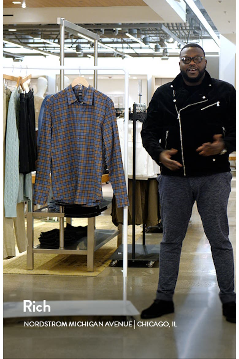 Liam Kent Regular Fit Check Stretch Cotton Button-Up Shirt video