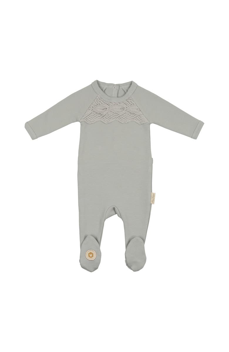 Mon Tresor Bebe Look of Lace Footie, Main, color, 