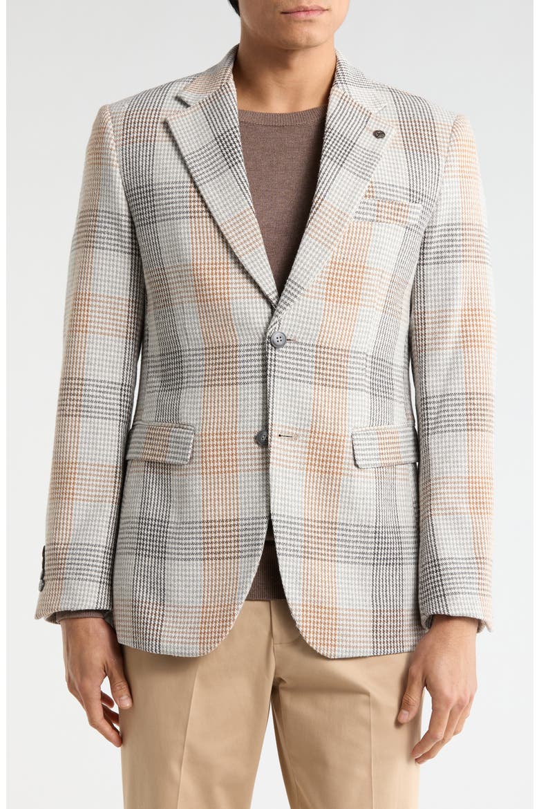 Slim Fit Two Button Blazer, Main, color, BEIGE