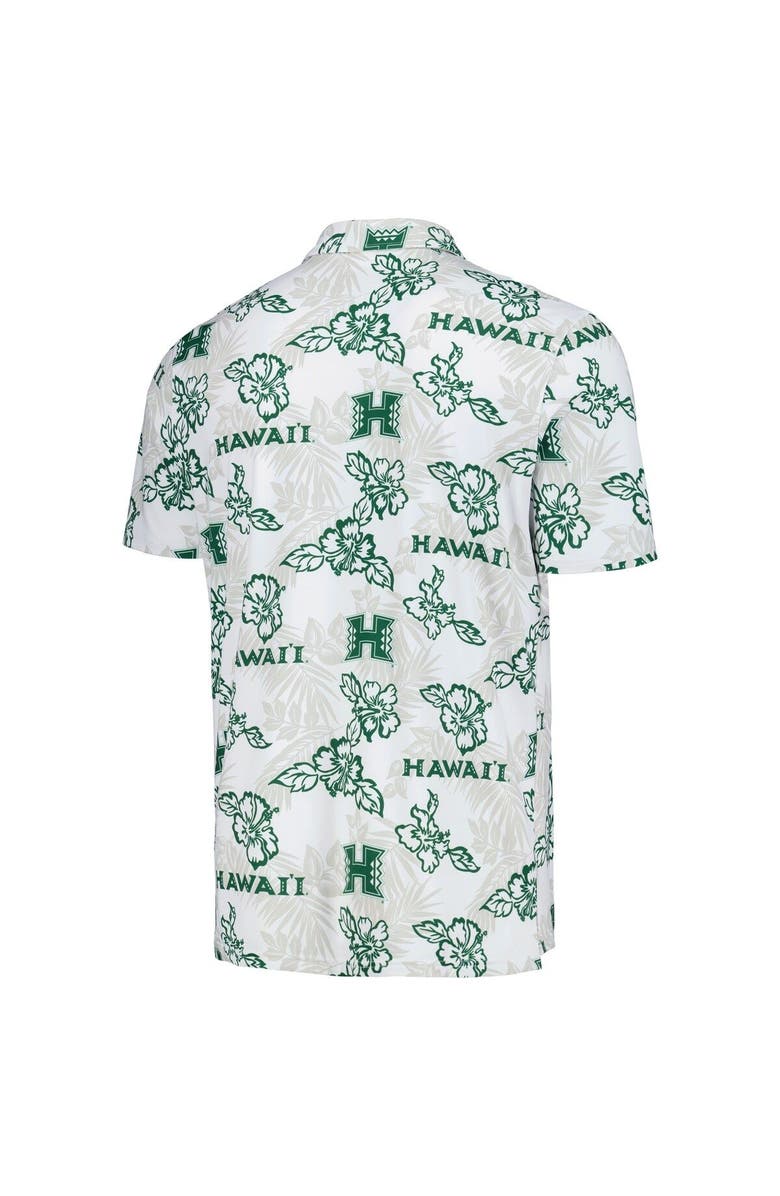 Reyn Spooner Men's Reyn Spooner White Hawaii Rainbow Warriors Performance Polo, Alternate, color, White
