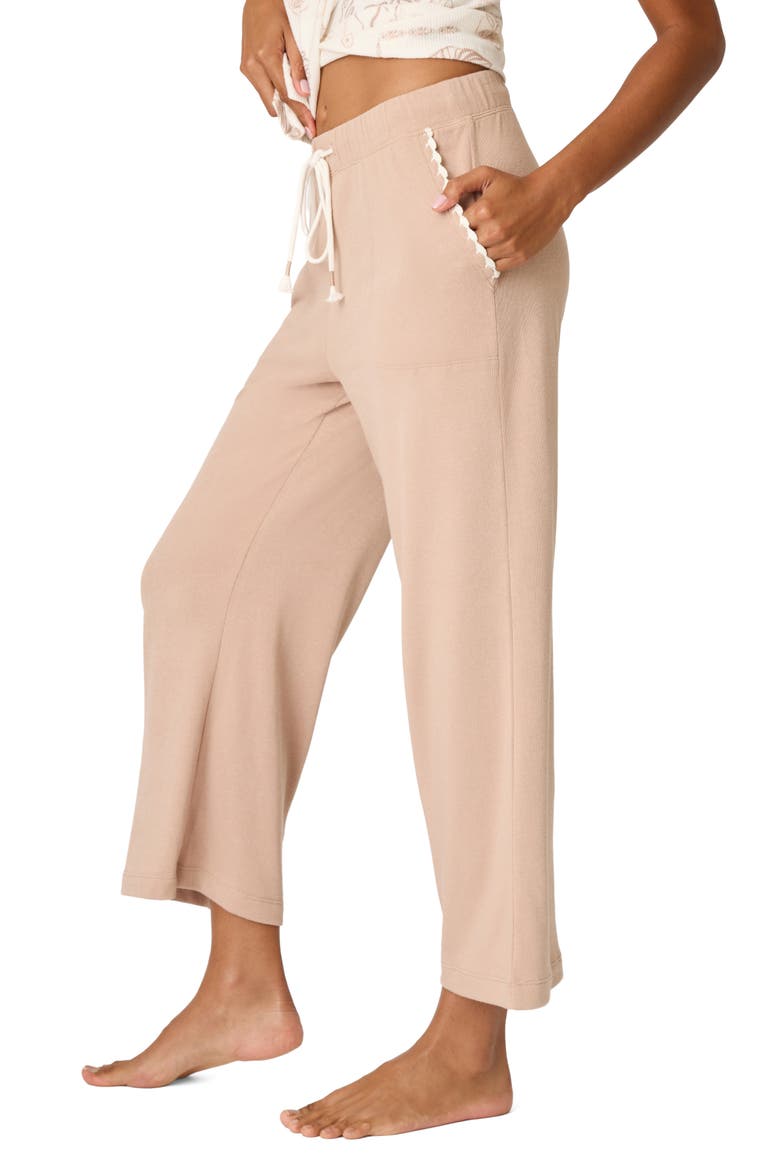 Palms Away Crop Wide Leg Pants, Alternate, color, WARM TAUPE
