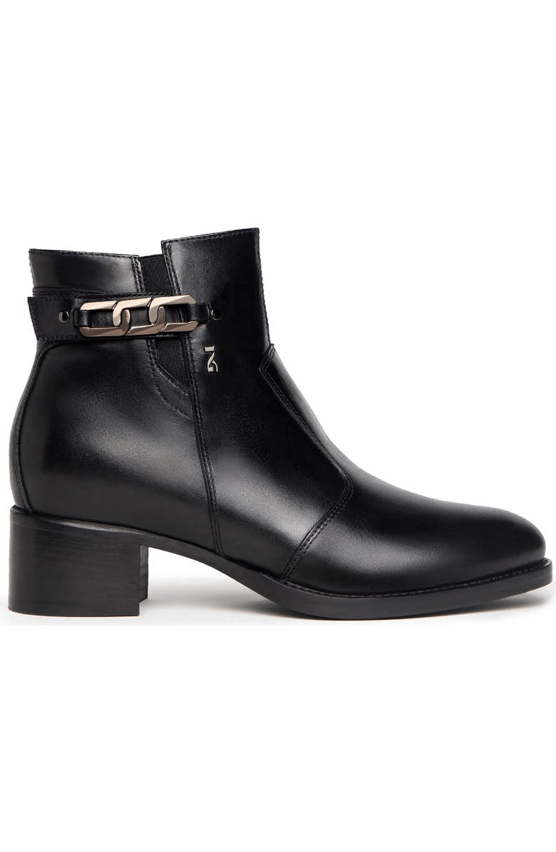 NeroGiardini Chain Strap Leather Bootie, Alternate, color,