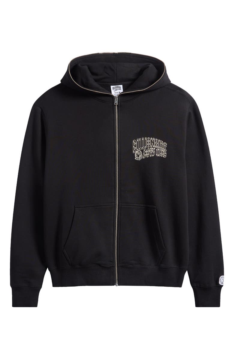 Billionaire Boys Club Small Curve Graphic Zip Hoodie, Alternate, color, Black
